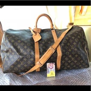Authentic Keepall 55 Bandouliere Louis Vuitton